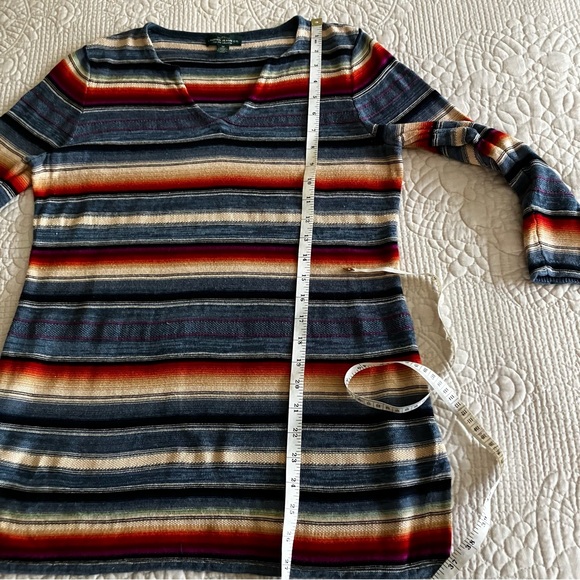 EUC Ralph Lauren linen/cotton multi color striped tunic top - Picture 6 of 6
